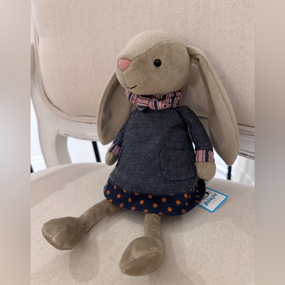 NWT Retired Jellycat Riverside Rambler Rabbit Rare Authentic - Picture 2 of 14